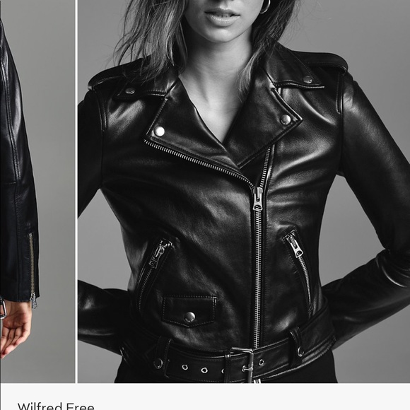 Aritzia Wilfred Free Lennon Leather Jacket - Picture 8 of 10